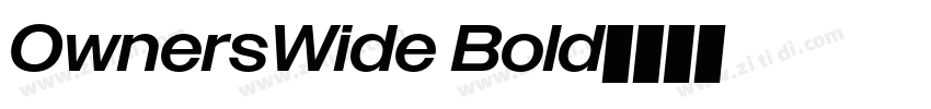 OwnersWide Bold字体转换
